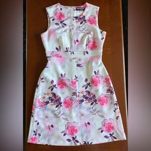 Karl Lagerfeld (Paris) White Dress w/ Floral Design